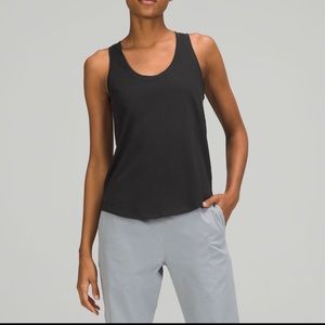 black LULULEMON love tank top